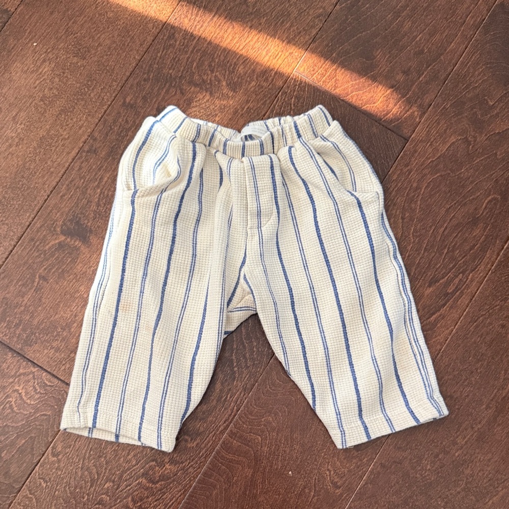 Zara Kids Beige and Navy Striped Pants